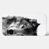白黒オオカミの目の堅いXtremeのiPhone6ケース Case-Mate iPhoneケース (裏面 (横))