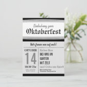 白黒オクトーバーフェスト招待状 招待状 (スタンド正面)