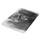 白黒オスの低地のSilverbackのゴリラ バスマット (アングル)