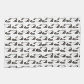 白黒オックスフォードタップシューダンス先生ギフト キッチンタオル (横)