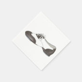 白黒オックスフォードタップシューダンス先生 スタンダードカクテルナプキン (角)