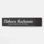 白黒オフィスドアの署名シンボルや象徴名プレート サインプレート (正面)