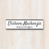 白黒オフィスドアの署名シンボルや象徴名プレート サインプレート (正面)