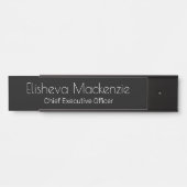 白黒オフィスドアの署名シンボルや象徴名プレート サインプレート (正面)