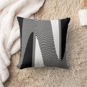 白黒オペアートデザインクッション クッション (ブランケット)