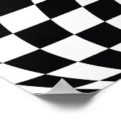 白黒オペアート光学錯覚抽象芸術プリント ポスター (角)