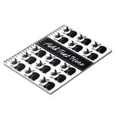 白黒オランダのウサギのカスタムのノート ノートブック (左側)