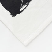 白黒オランダのウサギのフリースブランケット フリースブランケット (角)