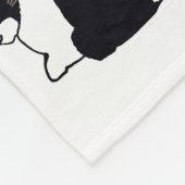 白黒オランダのウサギのフリースブランケット フリースブランケット (角)