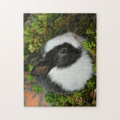 白黒オランダバニーラビット ジグソーパズル (縦)