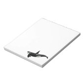 白黒オルカキラークジラ ノートパッド (回転)