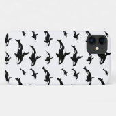 白黒オルカキラーホエールマリンプリント Case-Mate iPhoneケース (裏面(横))