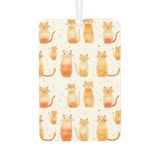 白黒オレンジキャッツ カーエアーフレッシュナー (裏面)