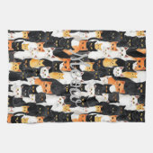 白黒オレンジキャッツ キッチンタオル (横)