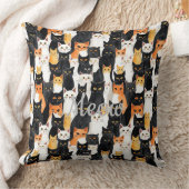 白黒オレンジキャッツ クッション (ブランケット)