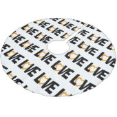 白黒オレンジラブワーズツリースカート ブラッシュドポリエステルツリースカート (アングル)