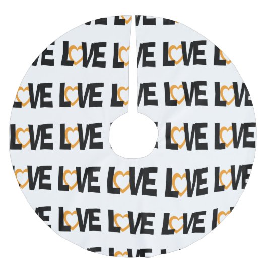 白黒オレンジラブワーズツリースカート ブラッシュドポリエステルツリースカート (正面)