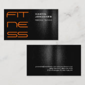 白黒オレンモダンジ名刺 名刺 (正面/裏面)