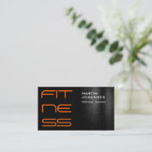 白黒オレンモダンジ名刺 名刺 (スタンド正面)