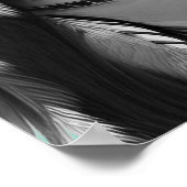 白黒オンティール（緑がかった色）先住民アメリカン ポスター (角)