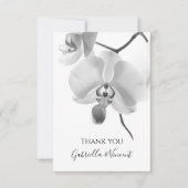 白黒オーキッドのフ結婚ラットサンキューノート ノートカード (正面)