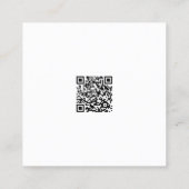 白黒オーキッドフラワーフローリスト スクエア名刺 (裏面)