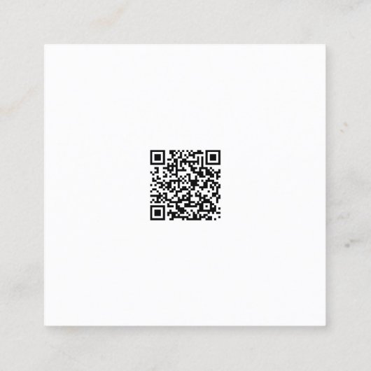 白黒オーキッドフラワーフローリスト スクエア名刺 (裏面)