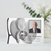 白黒オーキッド葬儀記念悔やみや弔慰 サンキューカード (スタンド正面)