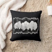 白黒オーキ絵画ッドの熱帯フローラ クッション (ブランケット)