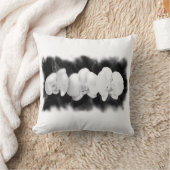 白黒オーキ絵画ッドの熱帯フローラ クッション (ブランケット)