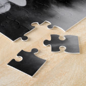 白黒オーキ絵画ッドの熱帯フローラ ジグソーパズル (側面)