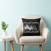 白黒オーキ絵画ッドトリップ（幻覚体験）のようなフローラ クッション (椅子)