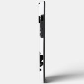 白黒オークリーフプリントパターンiPhoneケース Case-Mate iPhoneケース (裏面 / 左)