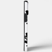 白黒オークリーフプリントパターンiPhoneケース Case-Mate iPhoneケース (裏面 / 右)