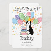 白黒オーストラリアの誕生日パーティーの招待 招待状 (正面/裏面)