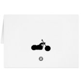 白黒オートバイバイクもしくは自転車に乗る人テーブル番号カード (裏面横)