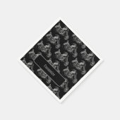 白黒オートバイ スタンダードカクテルナプキン (角)