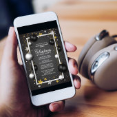 白黒オーナメント企業のクリスマスパーティー 招待状