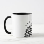 白黒オーナメント曼荼羅 マグカップ (左)