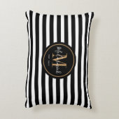白黒オーニングファミリーストライプモノグラム アクセントクッション (裏面(縦))