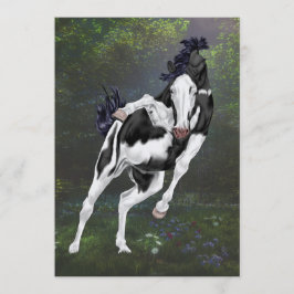 白黒オーバーホース絵を描プリント