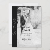 白黒オーバーレイフォト結婚式招待状 招待状 (正面)