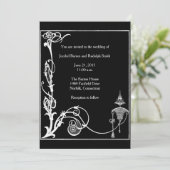 白黒オーブリーベアズリーファンタジー 招待状 (スタンド正面)