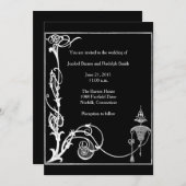 白黒オーブリーベアズリーファンタジー 招待状 (正面/裏面)