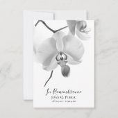 白黒オーランズオンステム葬儀悔やみや弔慰 サンキューカード (正面)