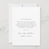 白黒オールドマネー結婚ズサンキューカード サンキューカード (裏面)