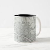 白黒オールドロンドンシティの地図 ツートーンマグカップ (正面右)