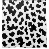 白黒カウコウィドプリント シャワーカーテン (正面)