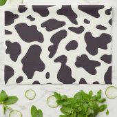 白黒カウパターンプリントシャワーカーテン キッチンタオル (折り畳み)