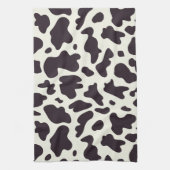 白黒カウパターンプリントシャワーカーテン キッチンタオル (縦)